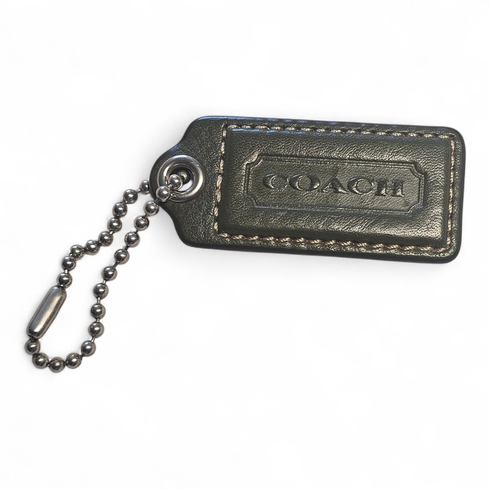 Coach Dark Leather Tag